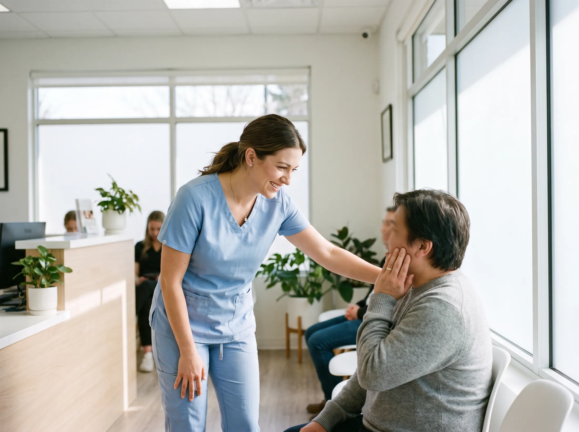 Urgent dental care at reception