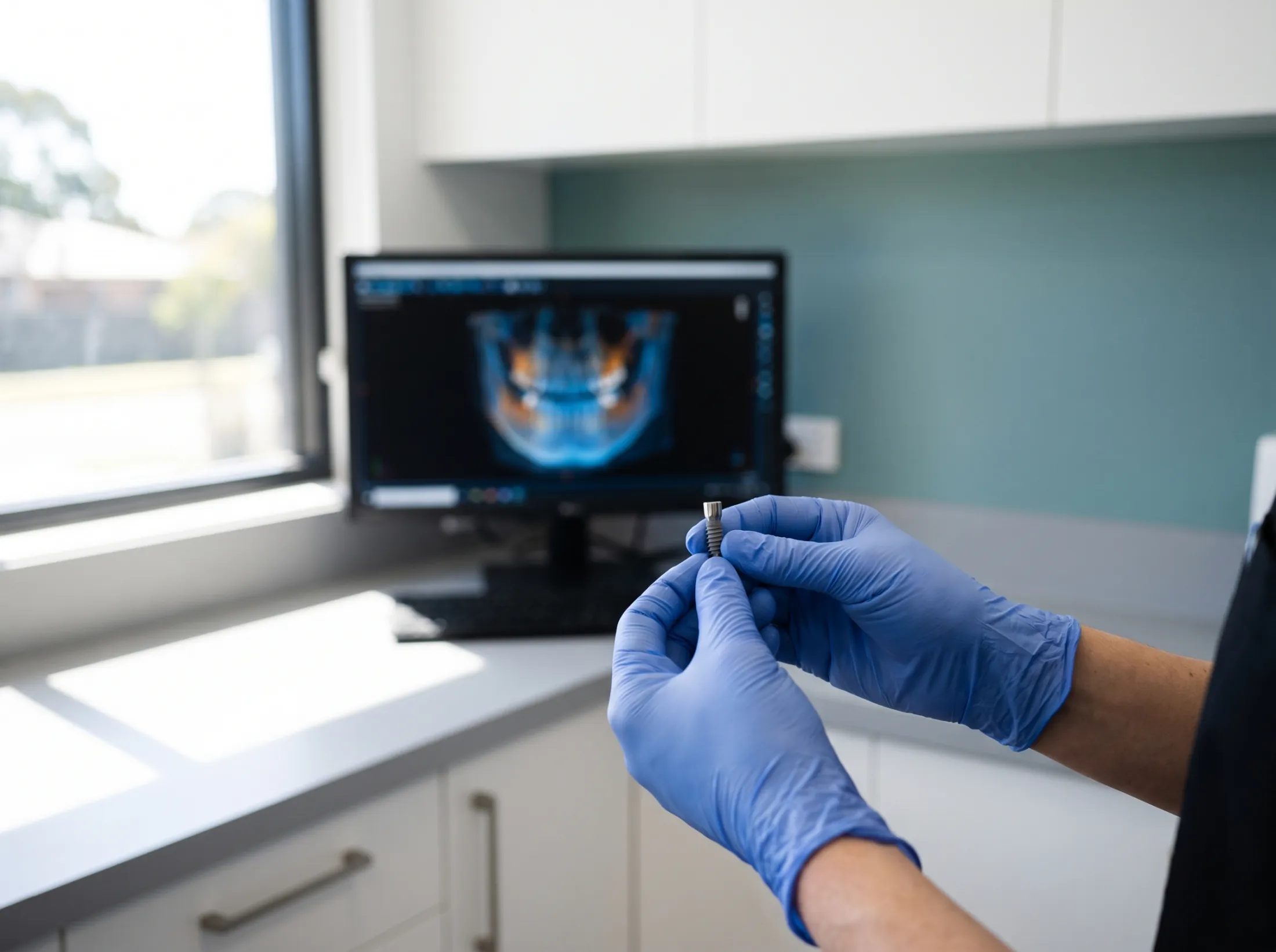 Dental implant model and 3D scan