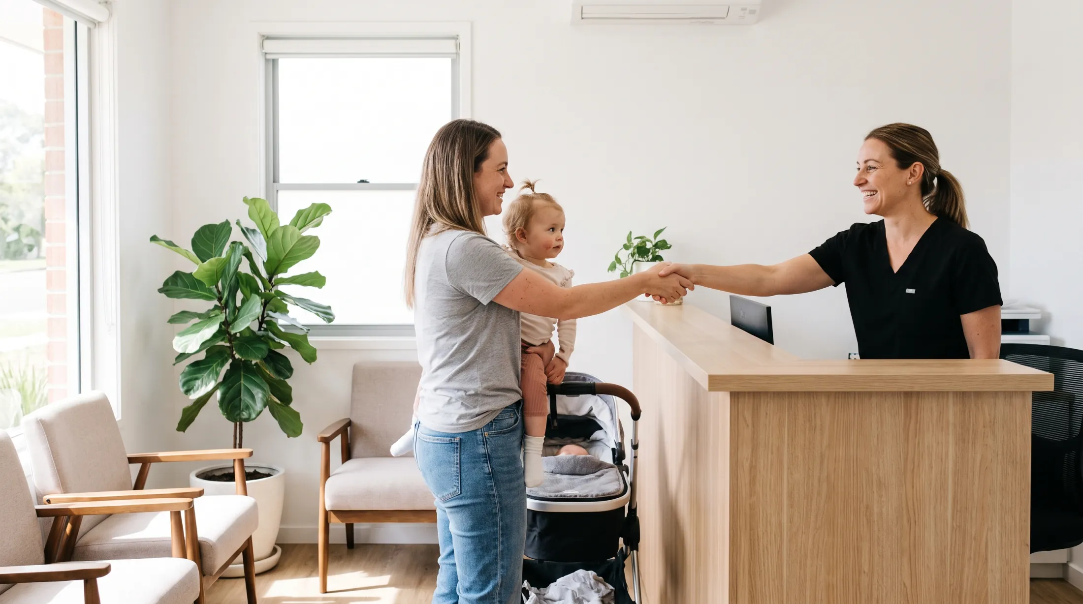 Welcoming a family at Mirabel Dental Hornsby
