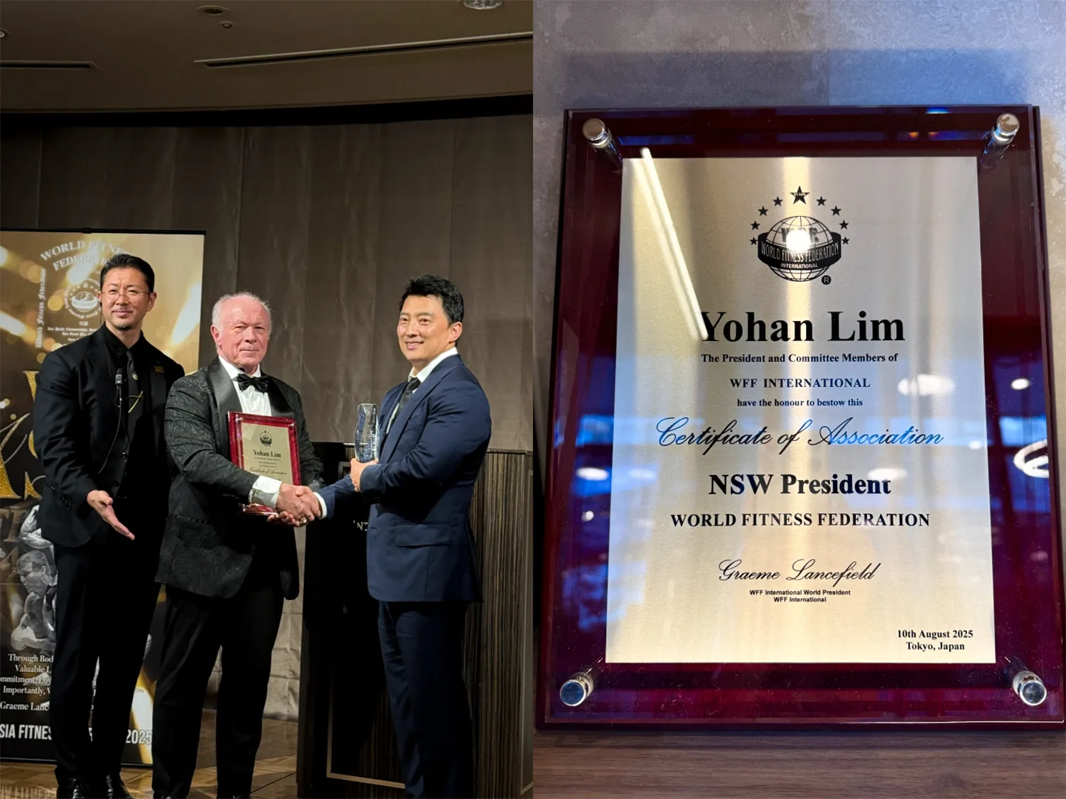 Yohan Lim WFF President NSW Australia Graeme Lancefield